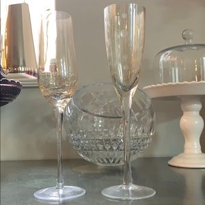 Set of 8 champagne flutes